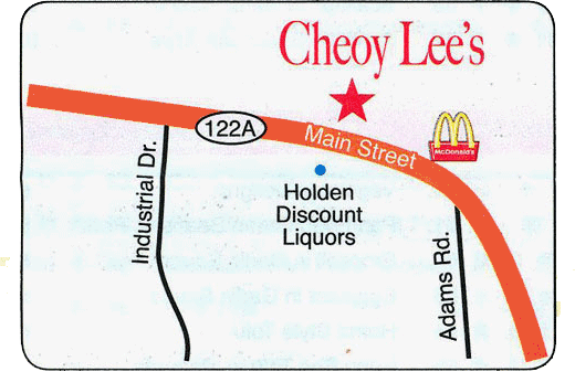 Local map to Cheoy Lee's Chinese Restaurant